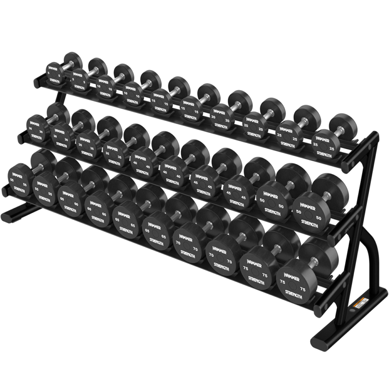 Three Tier Short & Long Saddle Dumbbell Racks Life Fitness NZ