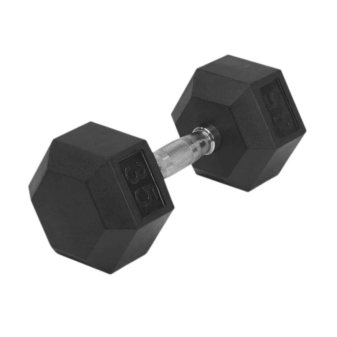 Rubber Hex Dumbbells